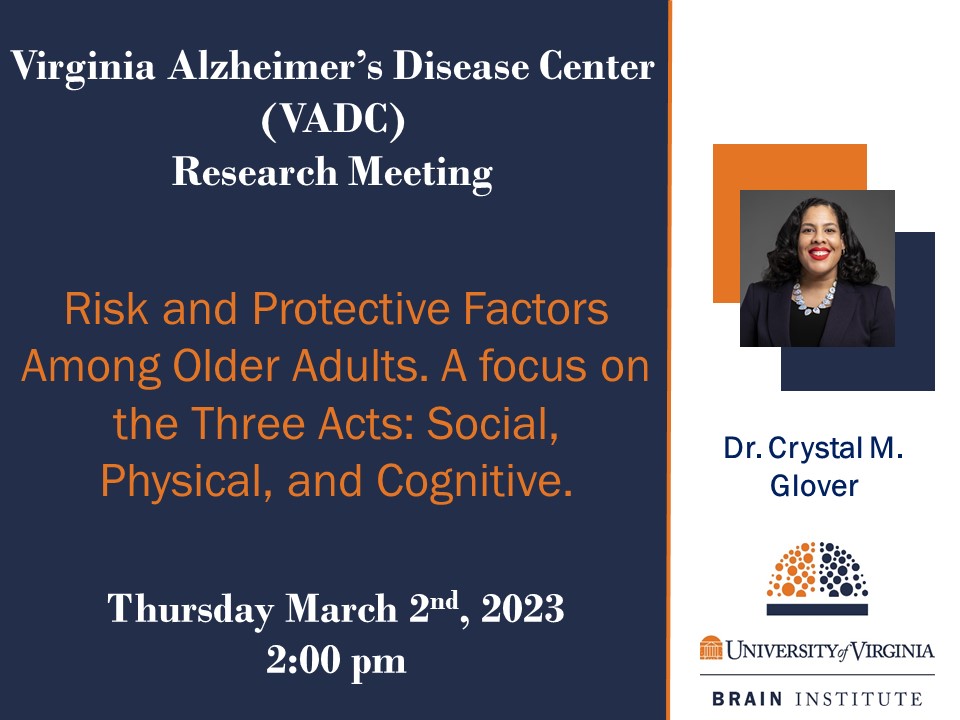 VADC Research Meeting Flyer: Dr. Crystal Glover